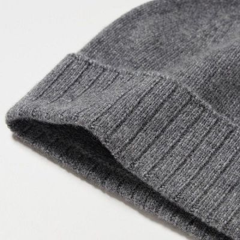Bonnet Uniqlo Cashmere Knitted Femme Grise | 9369786