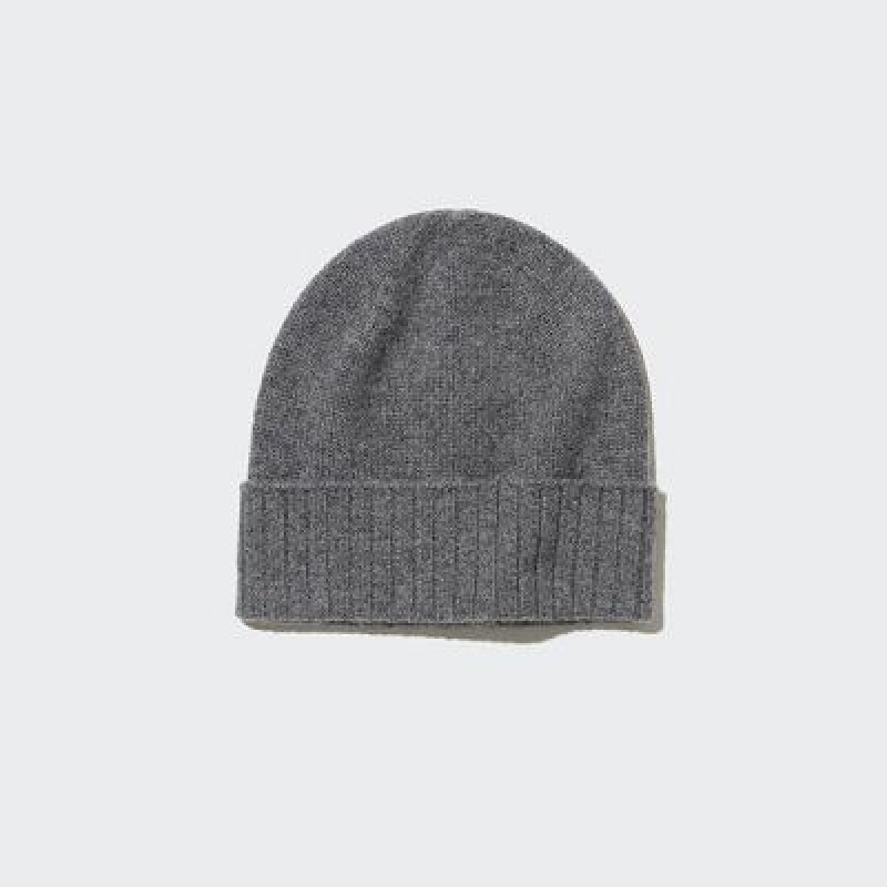 Bonnet Uniqlo Cashmere Knitted Femme Grise | 9369786