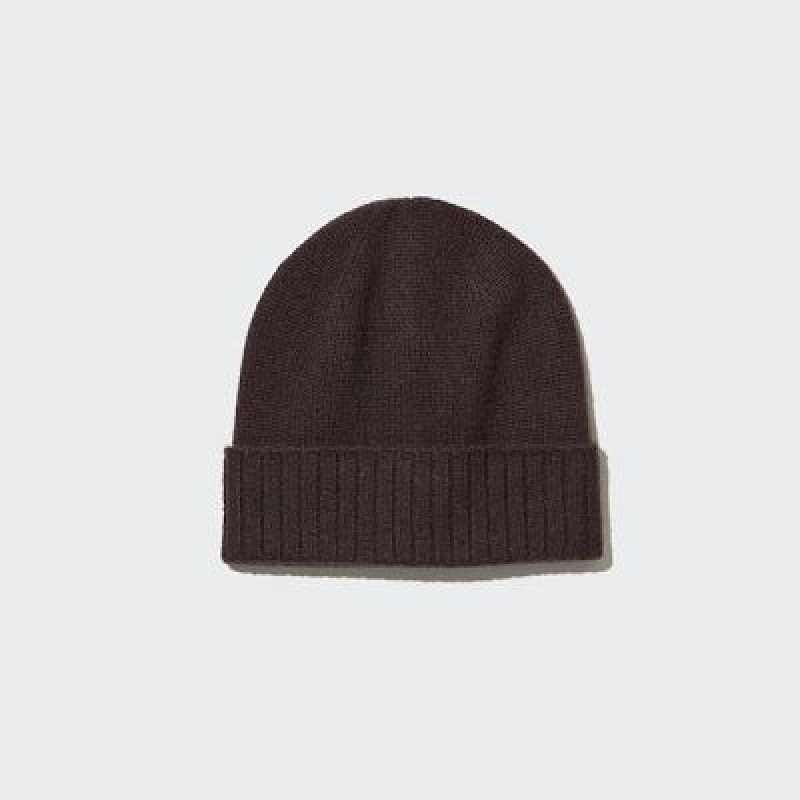 Bonnet Uniqlo Cashmere Knitted Femme Marron | 1452833