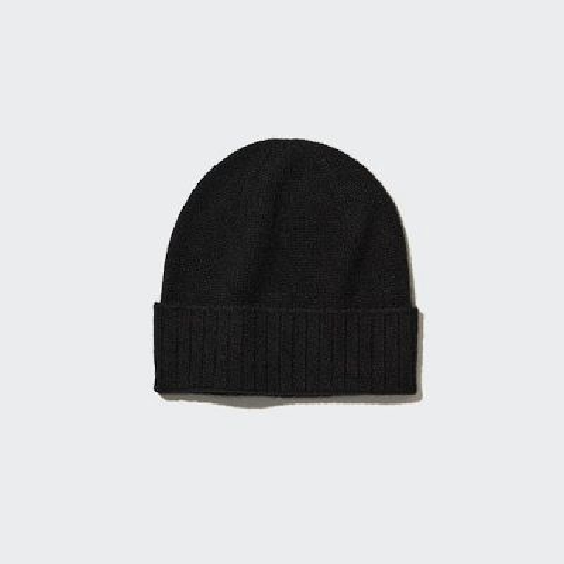 Bonnet Uniqlo Cashmere Knitted Femme Noir | 5178444
