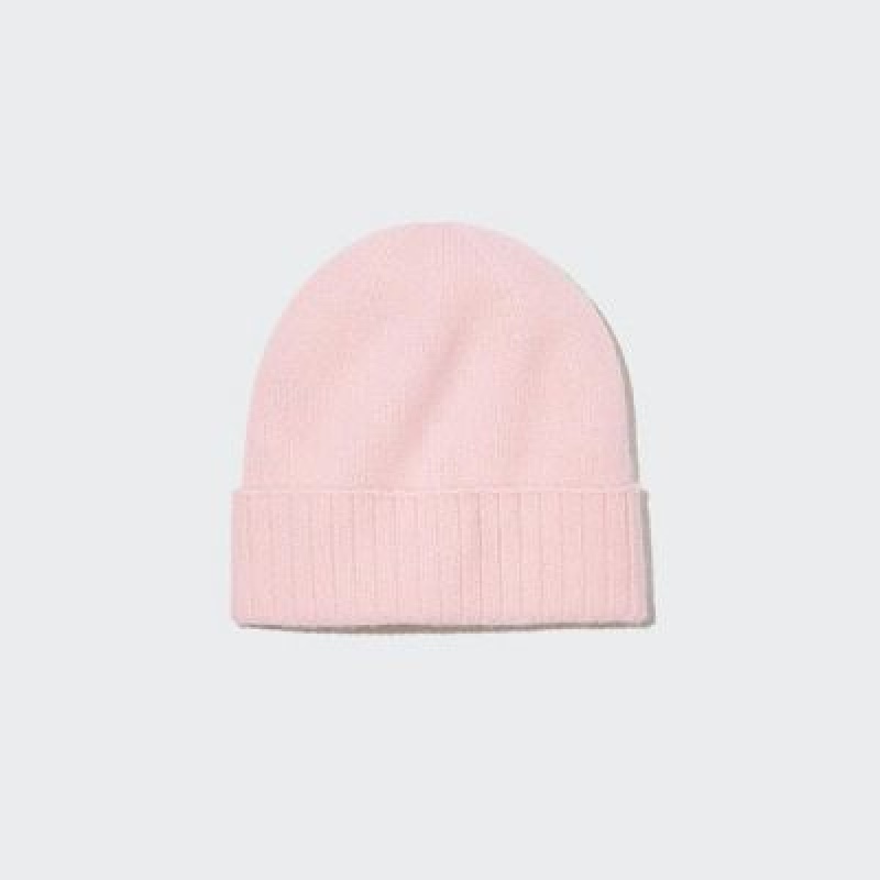 Bonnet Uniqlo Cashmere Knitted Femme Rose | 351632