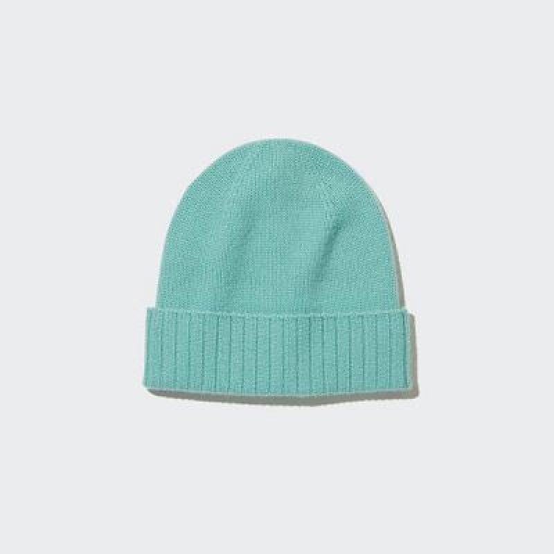 Bonnet Uniqlo Cashmere Knitted Femme Vert | 7099689