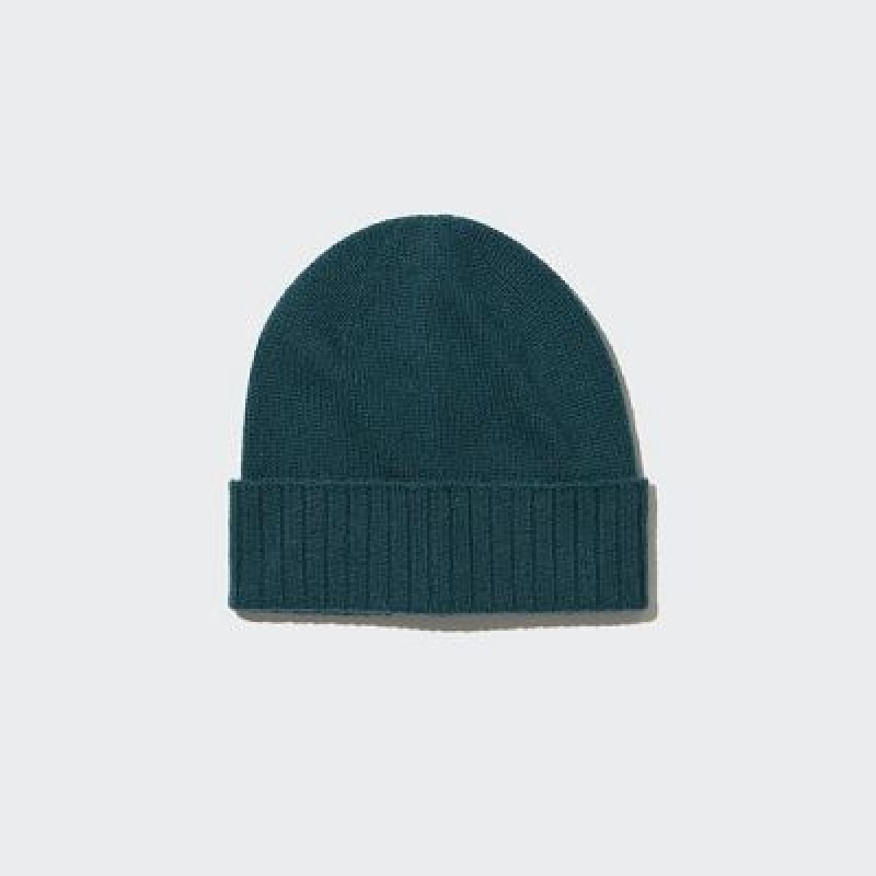 Bonnet Uniqlo Cashmere Knitted Femme Vert | 4311679
