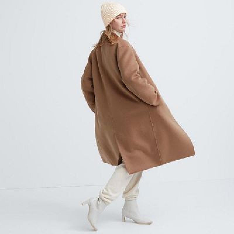 Bonnet Uniqlo HEATTECH Ribbed Femme Blanche | 448056