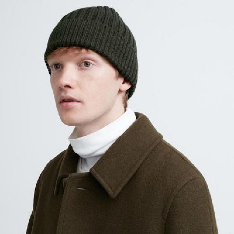 Bonnet Uniqlo HEATTECH Ribbed Femme Noir | 5126034