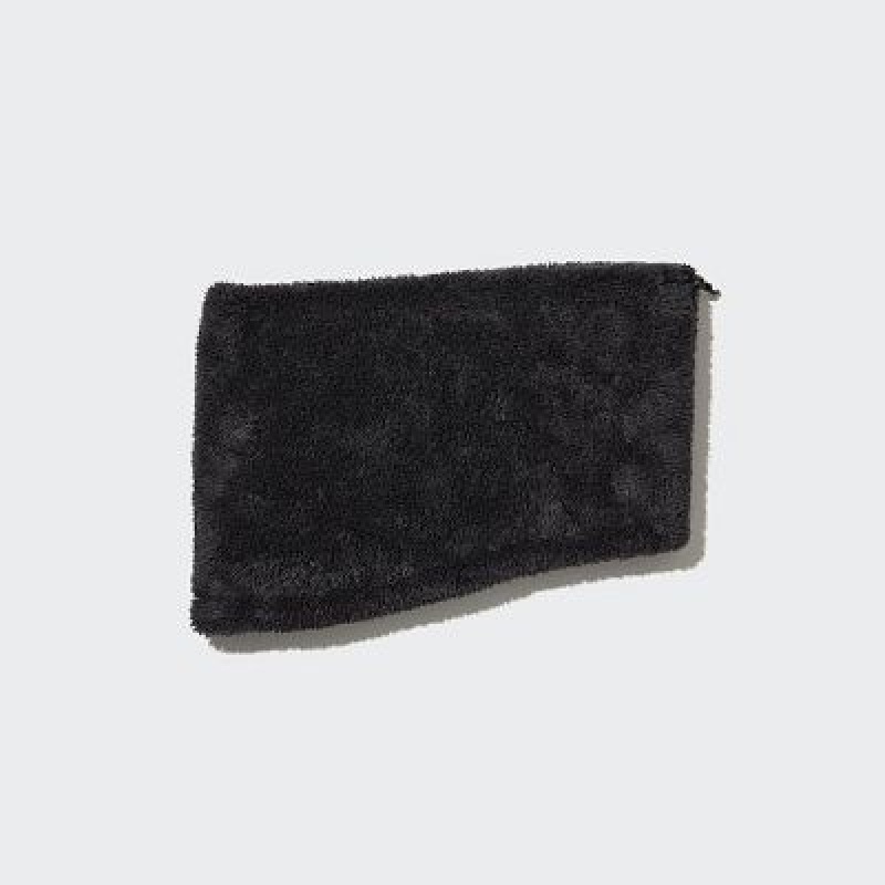 Cache-Cou Uniqlo HEATTECH Fluffy Yarn Femme Noir | 328655