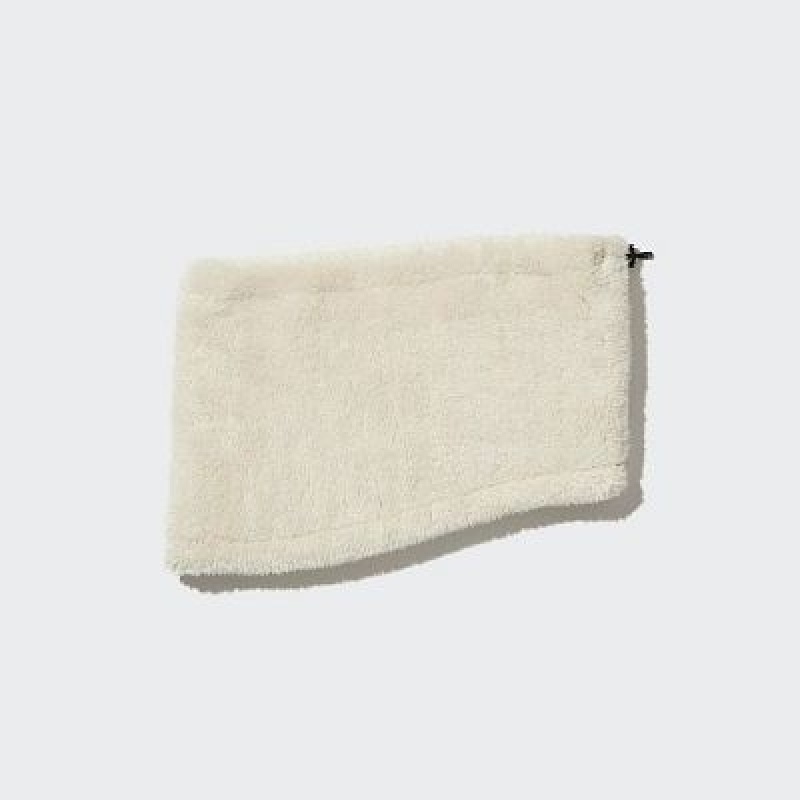 Cache-Cou Uniqlo HEATTECH Fluffy Yarn Femme Blanche | 8997906