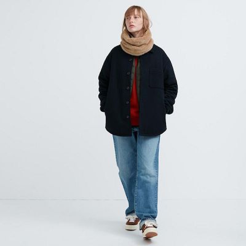 Cache-Cou Uniqlo HEATTECH Fluffy Yarn Femme Beige | 9111617