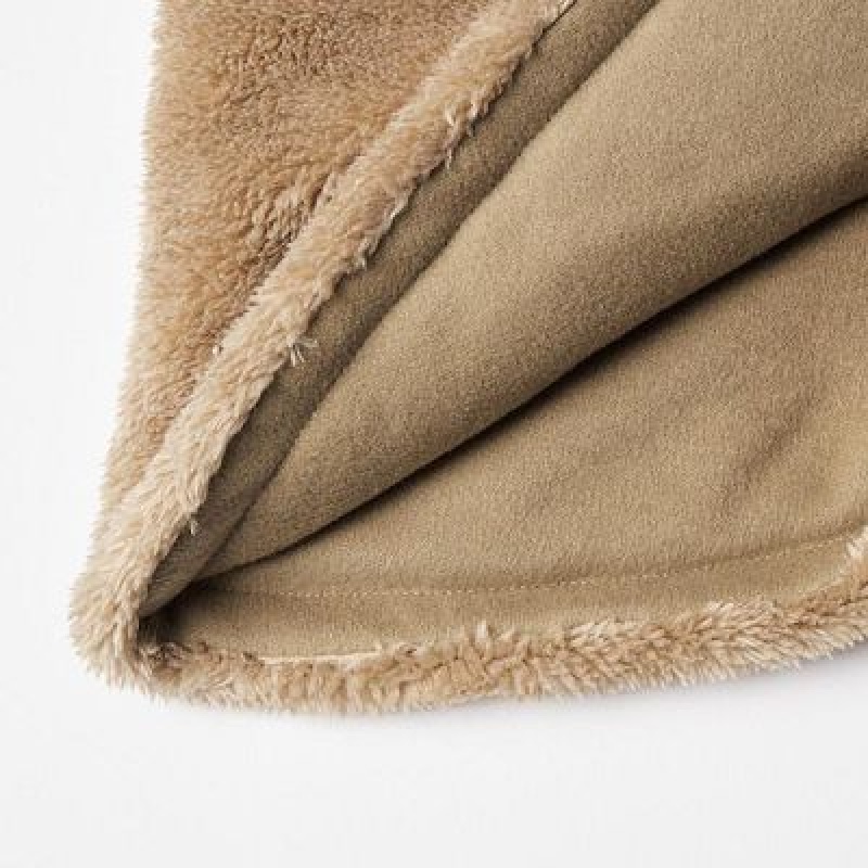 Cache-Cou Uniqlo HEATTECH Fluffy Yarn Femme Beige | 9111617