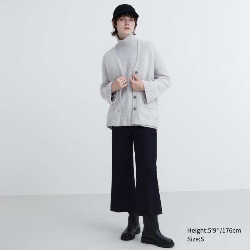 Cardigan Uniqlo Soft Knit V-Neck Flare Long-Sleeve Femme Jaune | 9601063