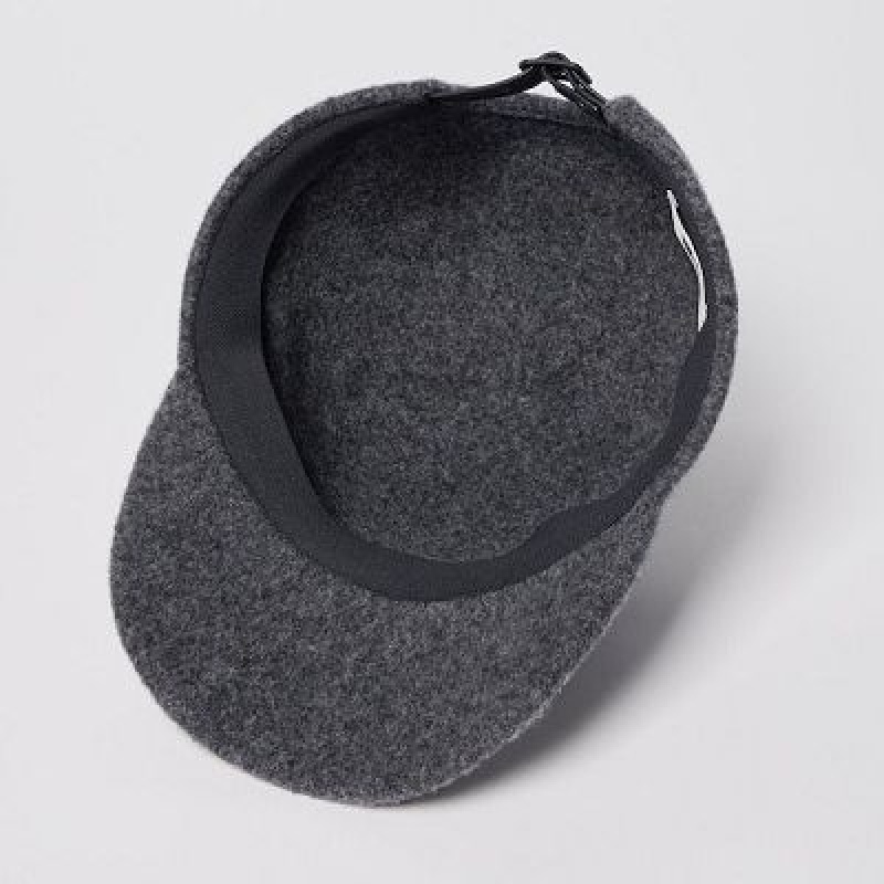 Casquettes Uniqlo Adjustable Wool Femme Grise | 8486832