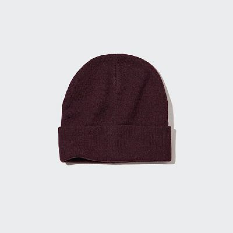Casquettes Uniqlo HEATTECH Watch Femme Bordeaux | 7546874