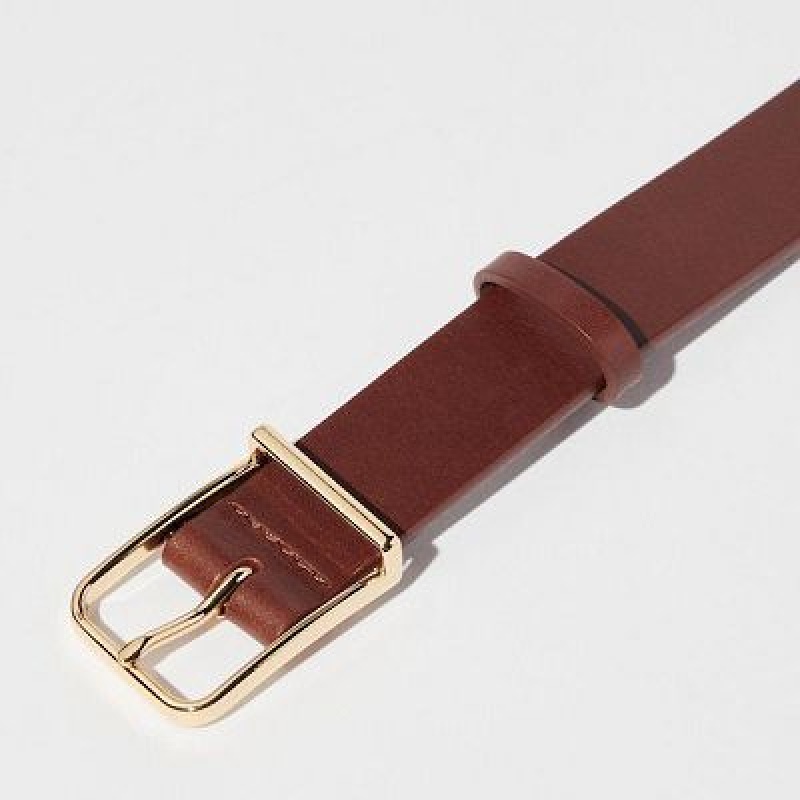 Ceintures Uniqlo Clean Femme Marron | 5219801