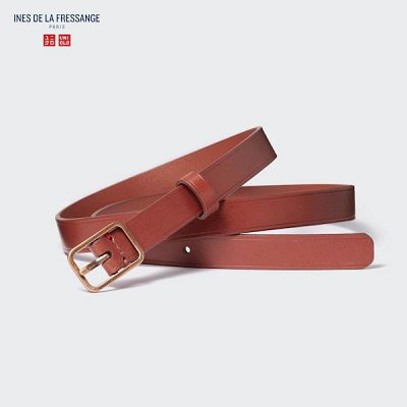 Ceintures Uniqlo Narrow Femme Marron | 3515546