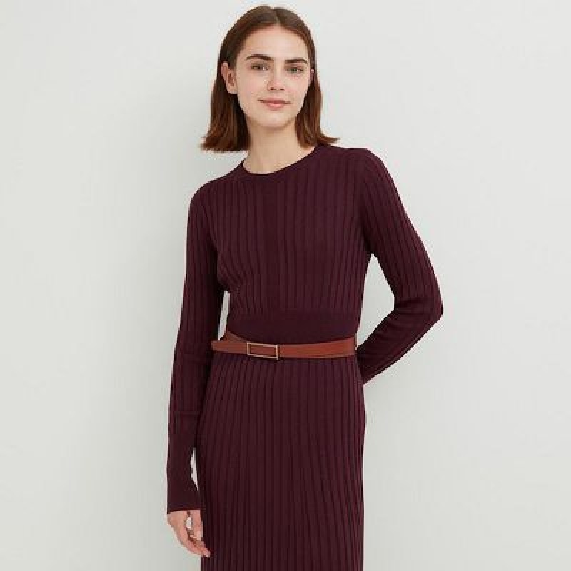 Ceintures Uniqlo Reversible Femme Marron | 2131516
