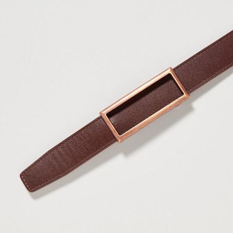Ceintures Uniqlo Reversible Femme Marron | 2131516