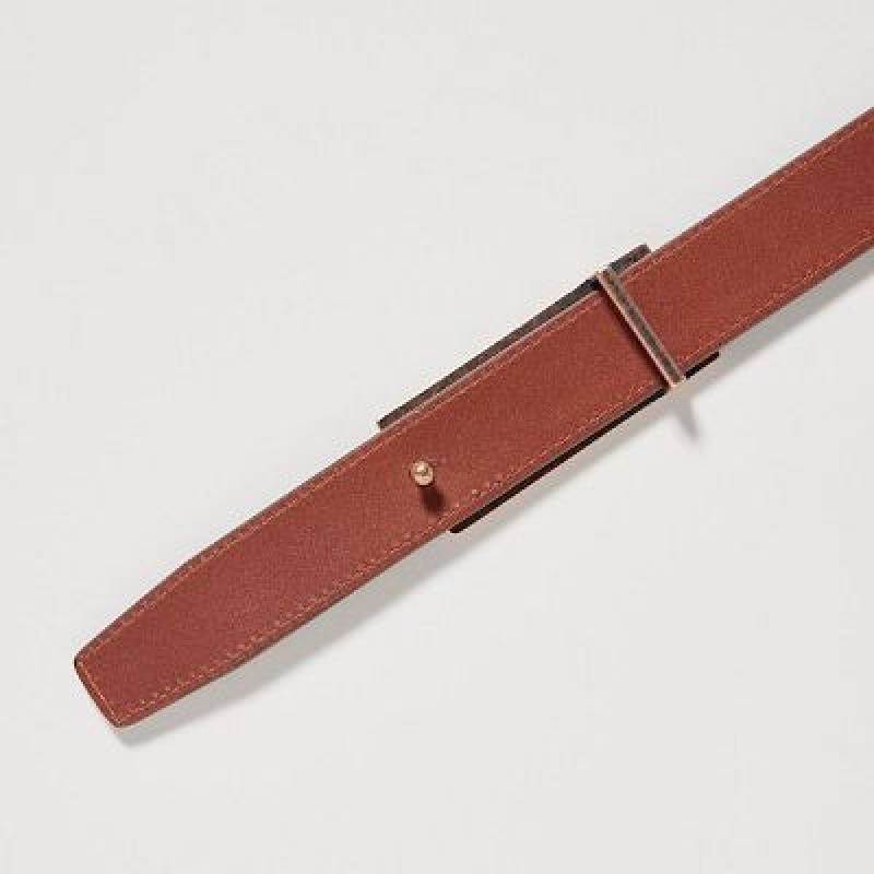 Ceintures Uniqlo Reversible Femme Marron | 2131516