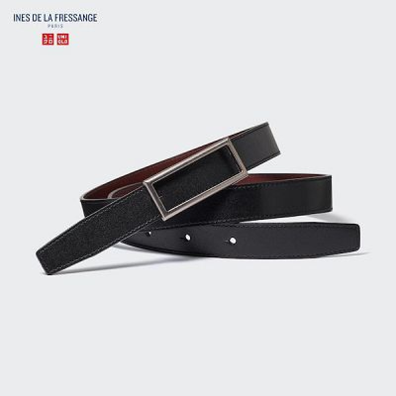 Ceintures Uniqlo Reversible Femme Noir | 472594