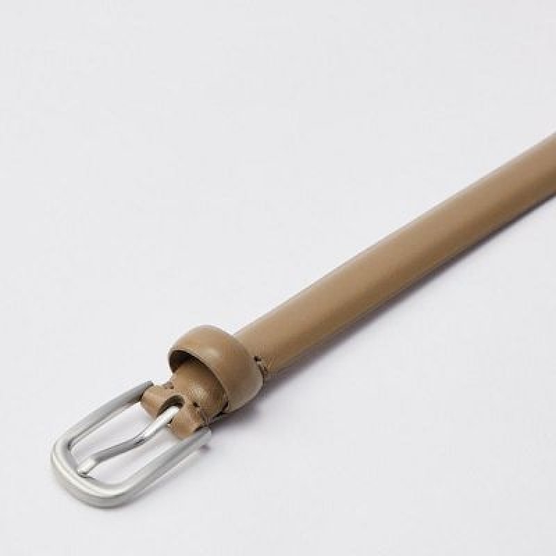 Ceintures Uniqlo Skinny Femme Beige | 2638403