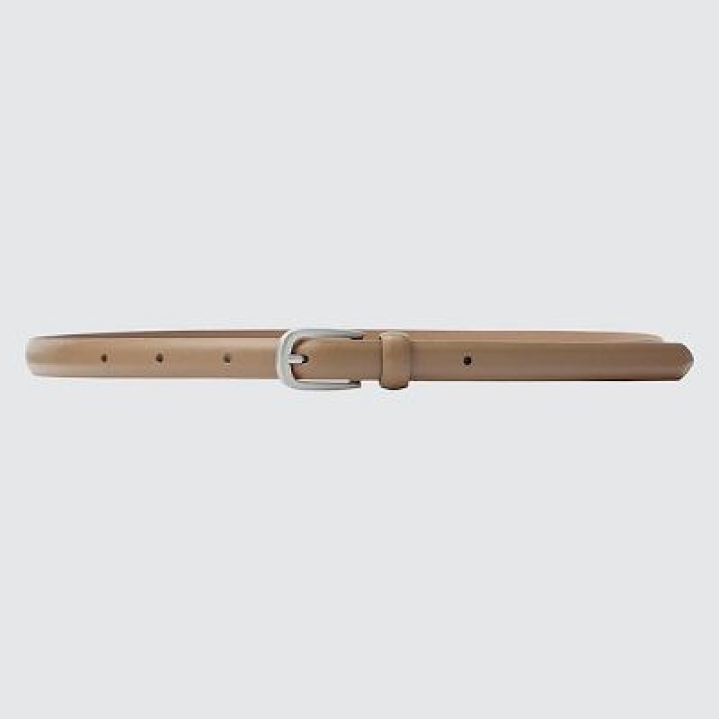 Ceintures Uniqlo Skinny Femme Beige | 2638403