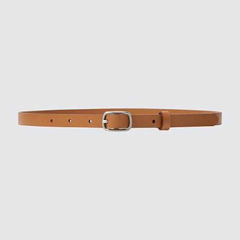 Ceintures Uniqlo Skinny Femme Beige | 3295271