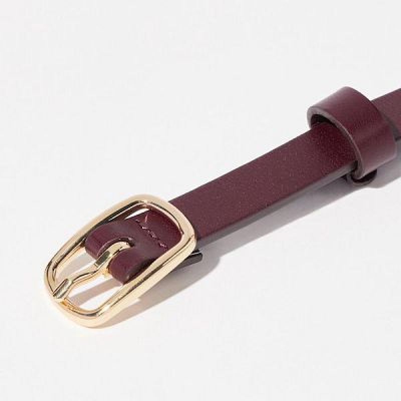 Ceintures Uniqlo Skinny Femme Bordeaux | 9902358