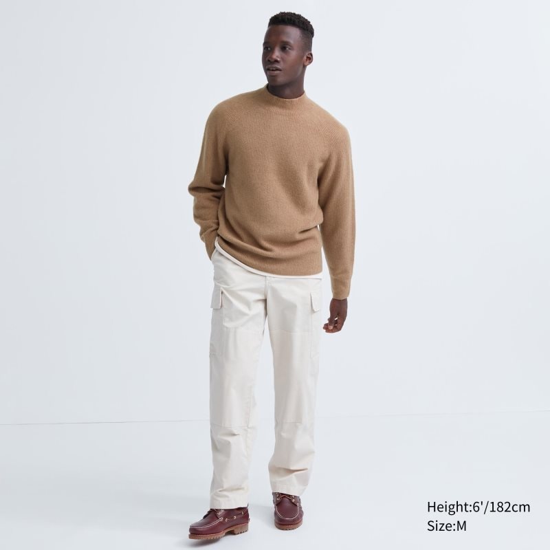 Chandails Uniqlo 3d Knit Souffle Yarn Mock Neck Homme Bleu | 3886652