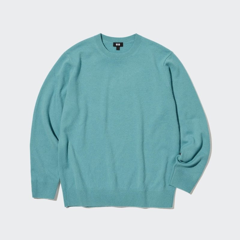 Chandails Uniqlo Cashmere Crew Neck Long-sleeve Homme Bleu | 1788893
