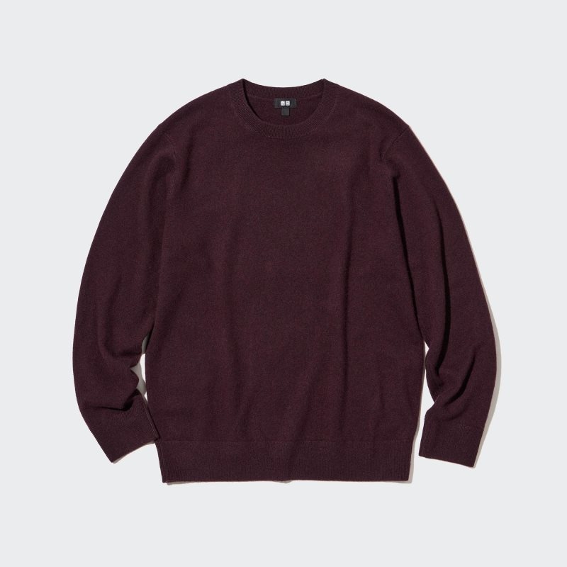 Chandails Uniqlo Cashmere Crew Neck Long-sleeve Homme Chocolat | 6700574