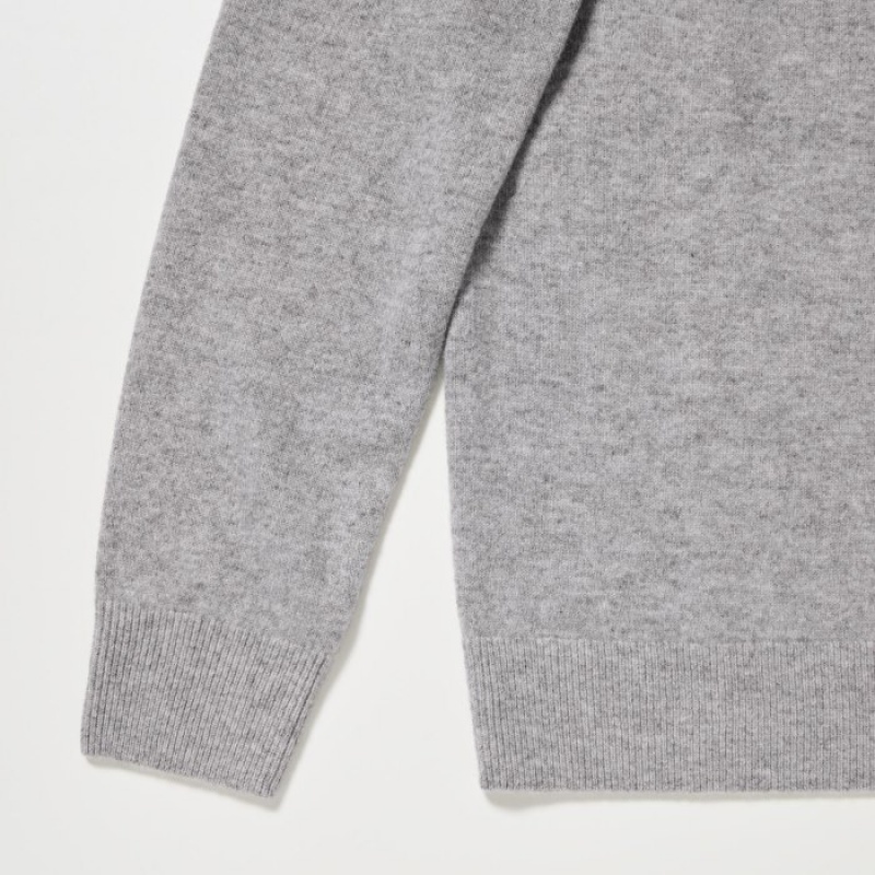 Chandails Uniqlo Cashmere Crew Neck Long-sleeve Femme Rose | 8150319