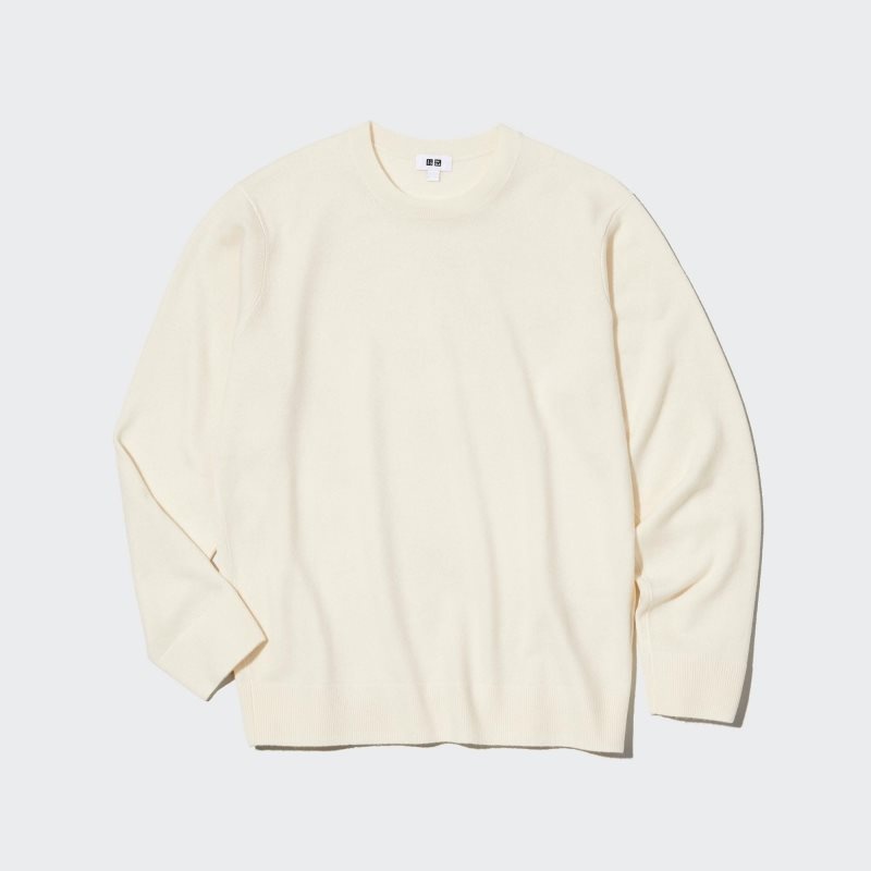 Chandails Uniqlo Cashmere Crew Neck Long-sleeve Homme Blanche | 1664976