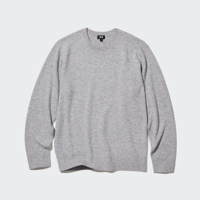 Chandails Uniqlo Cashmere Crew Neck Long-sleeve Homme Grise | 875926