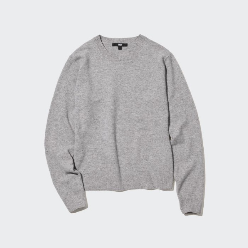 Chandails Uniqlo Cashmere Crew Neck Long-sleeve Femme Beige | 7677855