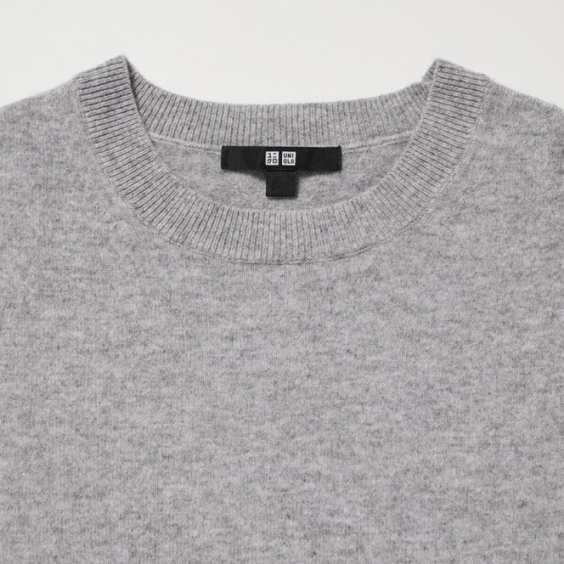 Chandails Uniqlo Cashmere Crew Neck Long-sleeve Femme Beige | 7677855