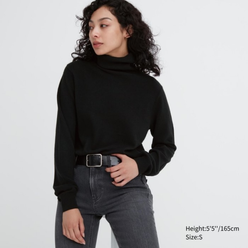 Chandails Uniqlo Cashmere Turtleneck Femme Noir | 8030829