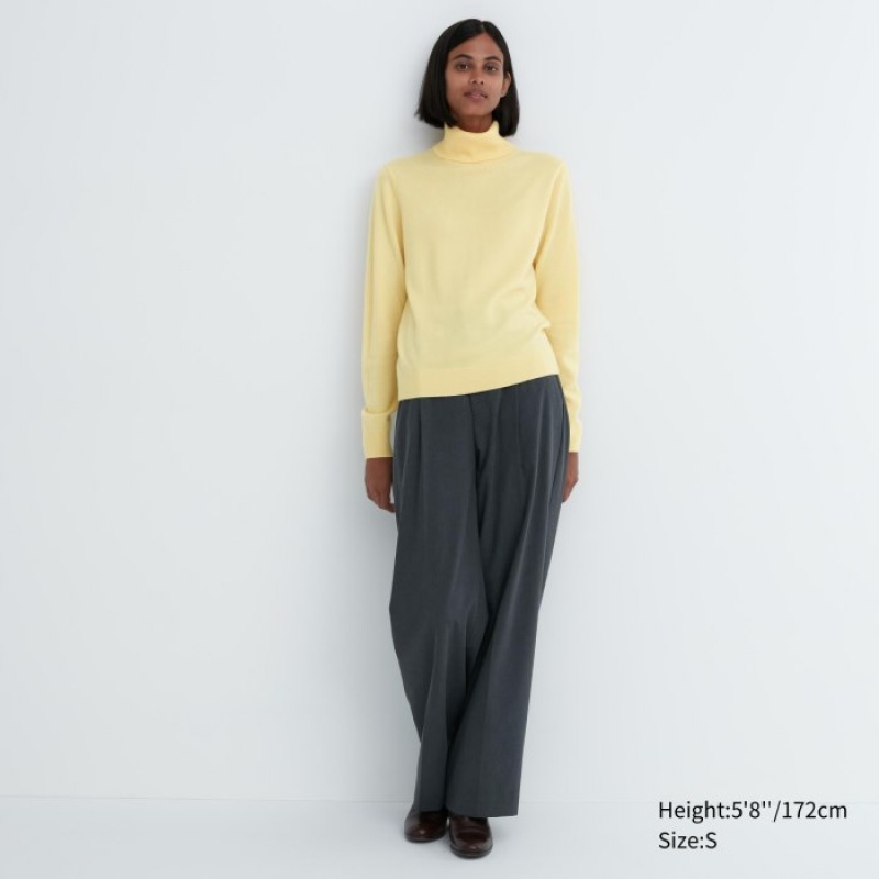 Chandails Uniqlo Cashmere Turtleneck Femme Rose | 2174503