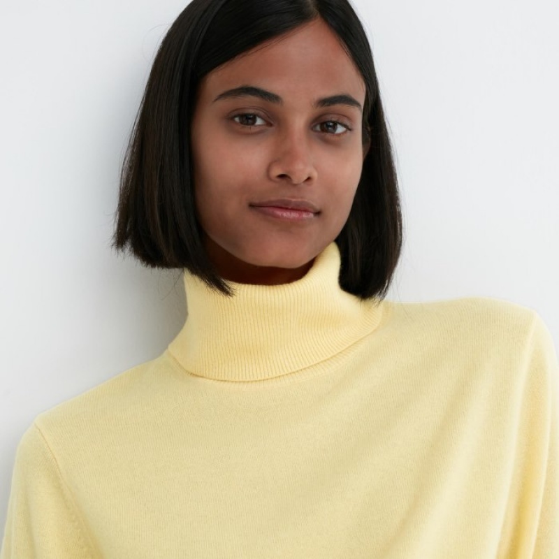 Chandails Uniqlo Cashmere Turtleneck Femme Rose | 2174503