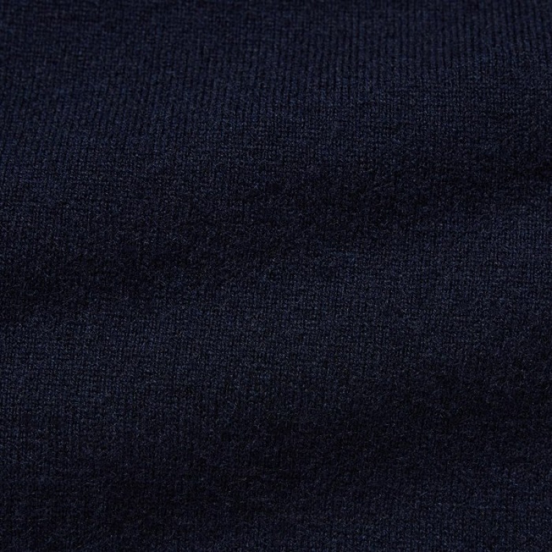 Chandails Uniqlo Cashmere Turtleneck Long-sleeve Femme Bleu Marine | 1286979