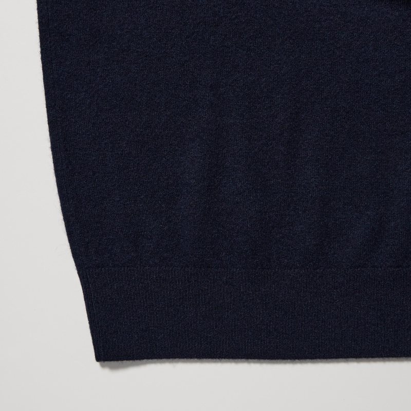 Chandails Uniqlo Cashmere Turtleneck Long-sleeve Homme Bleu Marine | 4323820