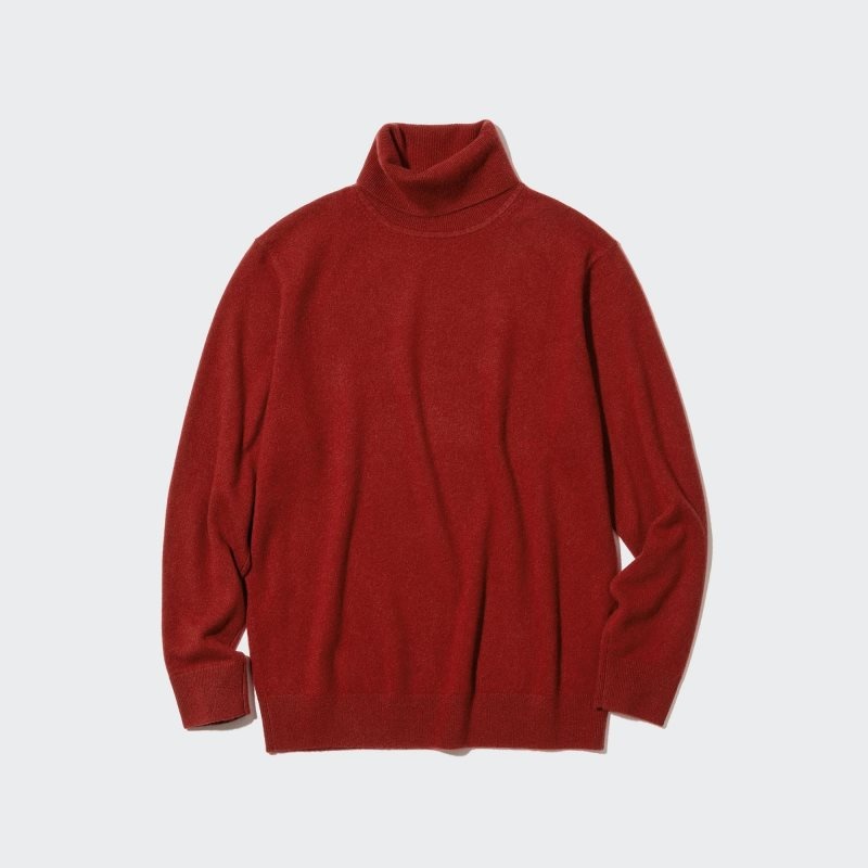 Chandails Uniqlo Cashmere Turtleneck Long-sleeve Homme Rouge | 7843163