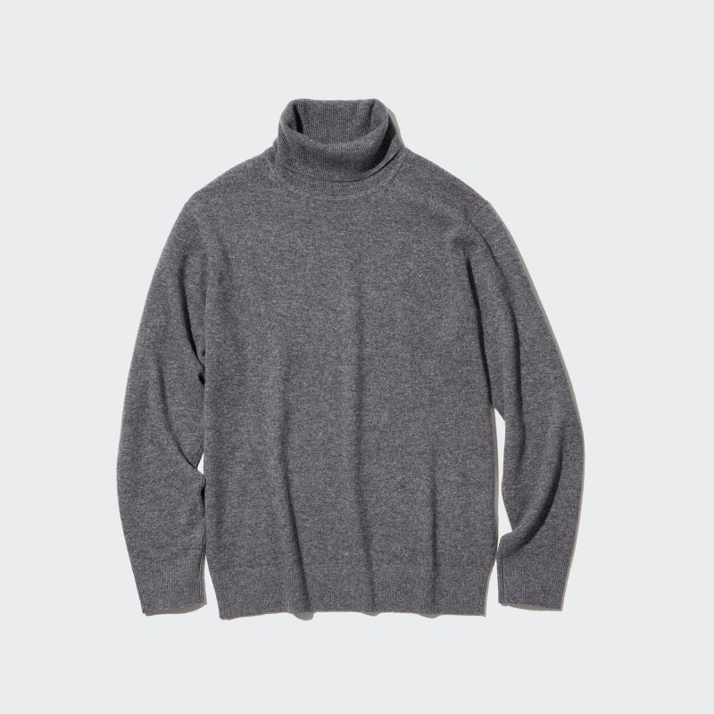 Chandails Uniqlo Cashmere Turtleneck Long-sleeve Homme Grise | 9116721