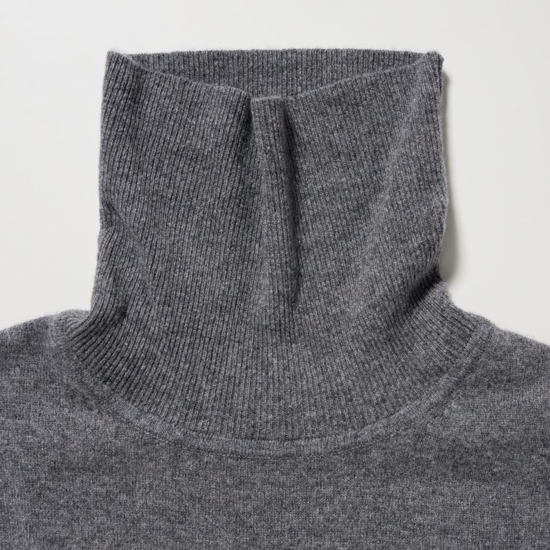Chandails Uniqlo Cashmere Turtleneck Long-sleeve Homme Grise | 9116721