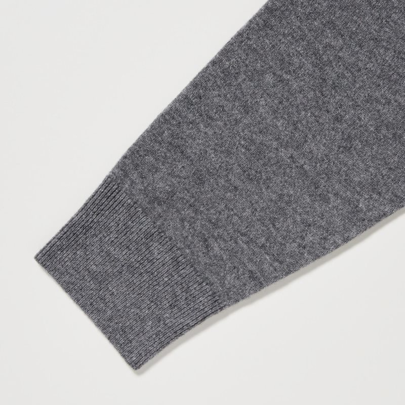 Chandails Uniqlo Cashmere Turtleneck Long-sleeve Homme Grise | 9116721