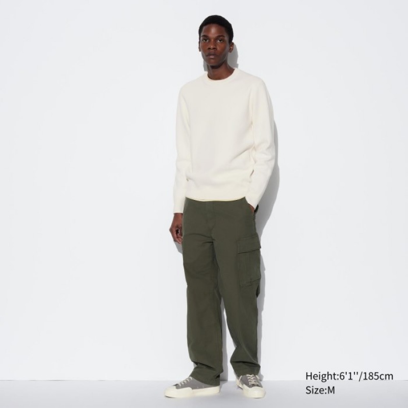 Chandails Uniqlo Washable Milano Ribbed Crew Neck Long-Sleeve Femme Blanche | 2903403