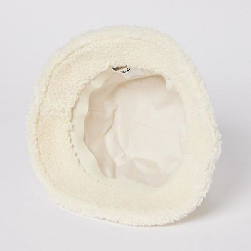 Chapeaux Uniqlo Faux Shearling Adjustable Femme Blanche | 4427520