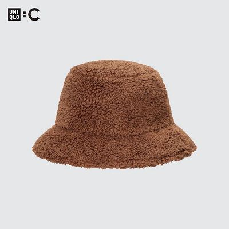 Chapeaux Uniqlo Faux Shearling Adjustable Femme Marron | 7021140