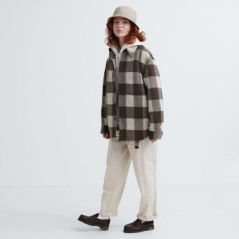 Chapeaux Uniqlo UV Protection Bucket Femme Beige | 570712