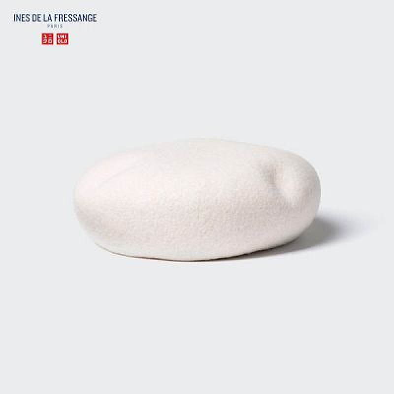 Chapeaux Uniqlo Wool Beret Femme Blanche | 1445880