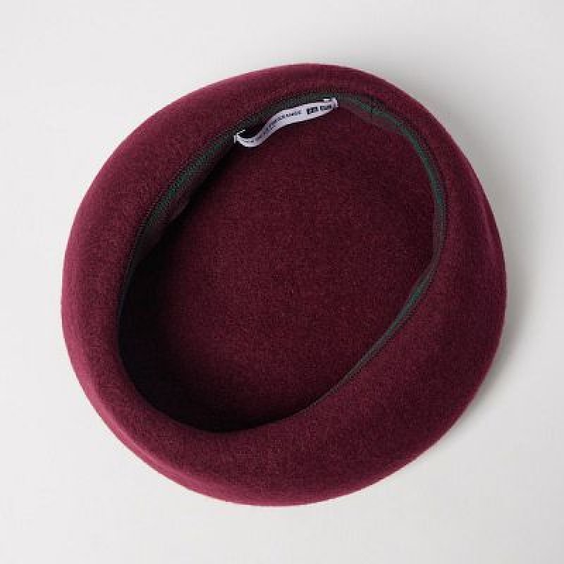 Chapeaux Uniqlo Wool Beret Femme Bordeaux | 3034043