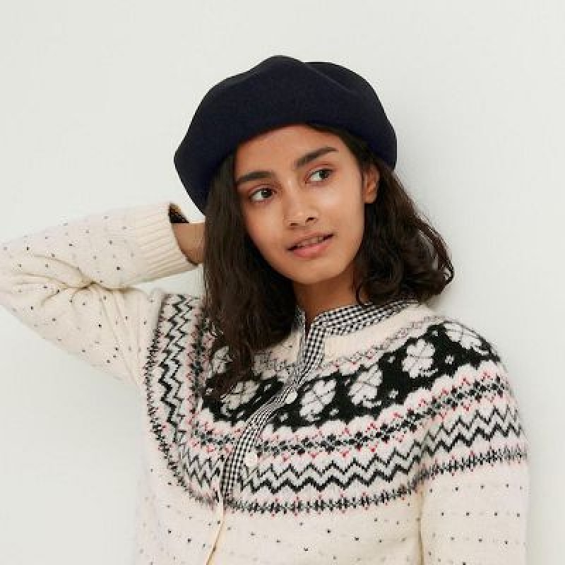 Chapeaux Uniqlo Wool Beret Femme Noir | 1579781